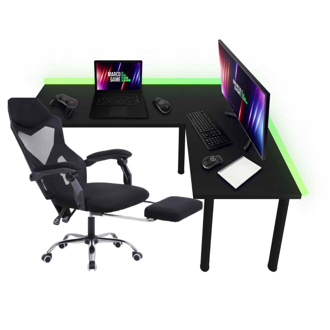 zestaw gamingowy fotel + biurko